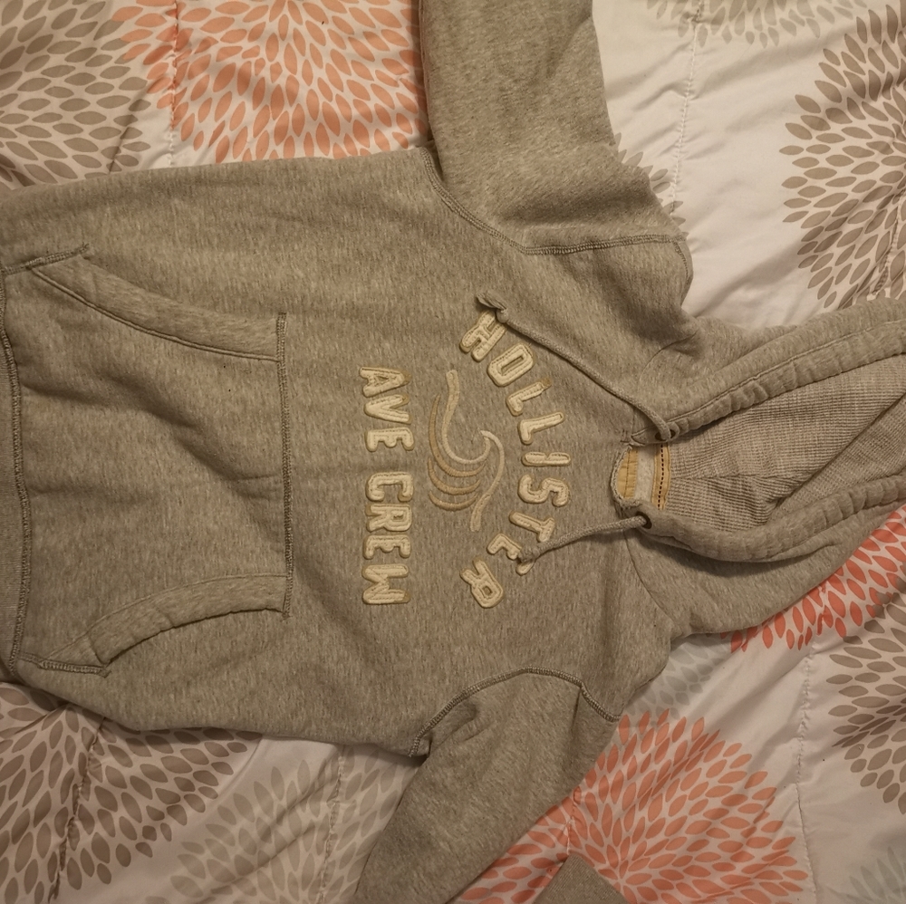 Gray Hollister Hoodie Medium